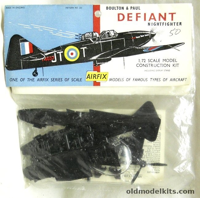 Airfix 1/72 Boulton Paul Defiant N.F.I - Bagged, 111 plastic model kit